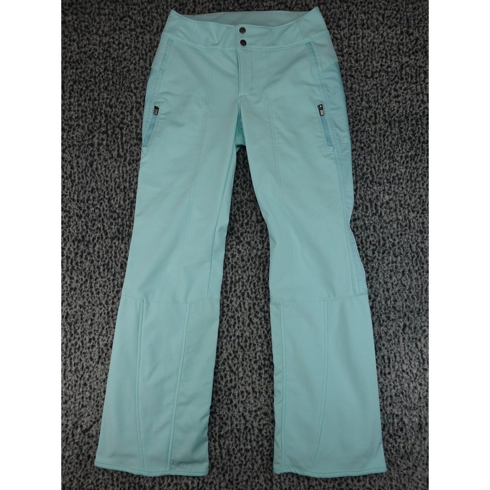 Athleta Ski Pants Womens 6 Aqua Blue Fleece Lined Softshell‎ Bootcut 74370